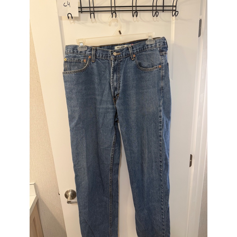 Levis 550 Relaxed Fit Jeans Mens 36x34 Blue Medium‎ Wash Denim 100% Cotton